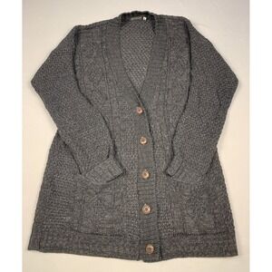 Remel‎ Womens XXL Gray Knit Cardigan Sweater Button Front Long Sleeve Cozy